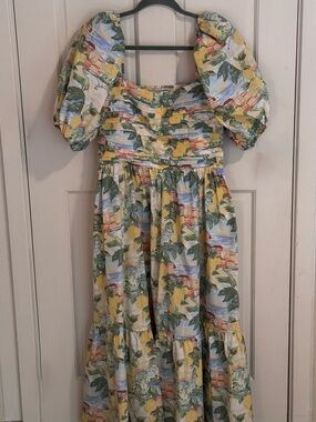 Abercrombie & Fitch EMERSON Puff Sleeve Midi Dress - Women’s “L”